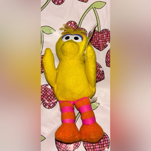 Vintage 1999 Sesame Street Mini Beans Big Bird Plush Kellogg's Collectible w/Tag - Picture 2 of 8